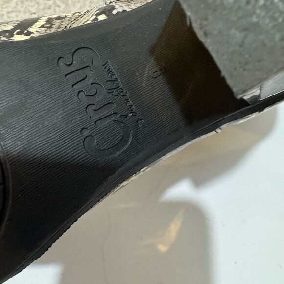 Circus by Sam Edelman Snakeskin Print Block Heel Boots Booties Sz 9 - Picture 12 of 13